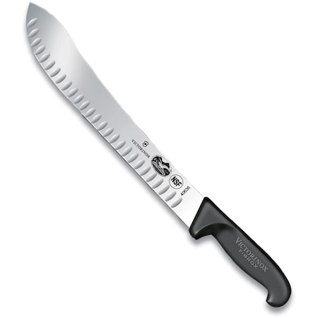 Swiss Army Brands Victorinox 40636 Kitchen Fibrox Pro Black Butcher - Straight, 12In Granton Blade VIC-5.7423.31